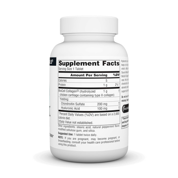 Source Naturals Hyaluronic Acid, Promotes Healthy Joints and Skin*, 100mg - 60 Tablets