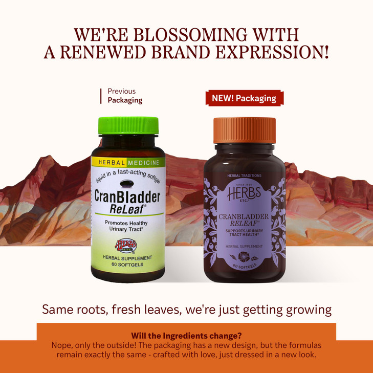 Herbs Etc. CranBladder ReLeaf Softgels - Bladder Health Support - Natural Supplement Formula to Aid Urinary Health & Comfort - Optimal Urinary Suppor