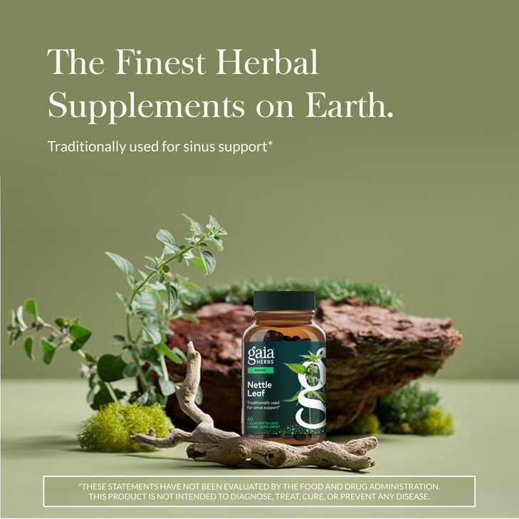 Gaia Herbs Stinging Nettle Leaf - Respiratory & Immune Health Support* - Supplement with Stinging Nettle Leaf Extract - Vegan, Gluten-Free, Soy-Free