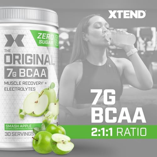 Xtend Original BCAA Powder 7g BCAA and 2.5g L-Glutamine, Sugar Free Post Workout Muscle Recovery Drink with Amino Acids for Men & Women, 30 Servings