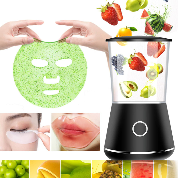 Face Mask Machine, DIY Fruit Vegetable Mask Making Tool Mask Machine Automatic Face Mask Machine Maker Machine Kit Skin Care Beauty Machine with Mask