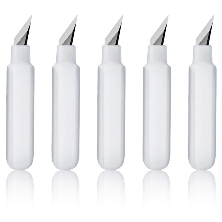 5 Pieces 360 Degree Swivel Craft Knife Rotating Replacement Blade Circle Cutting Knife Tool with Box for Vinyl Paper Foam Crafts
