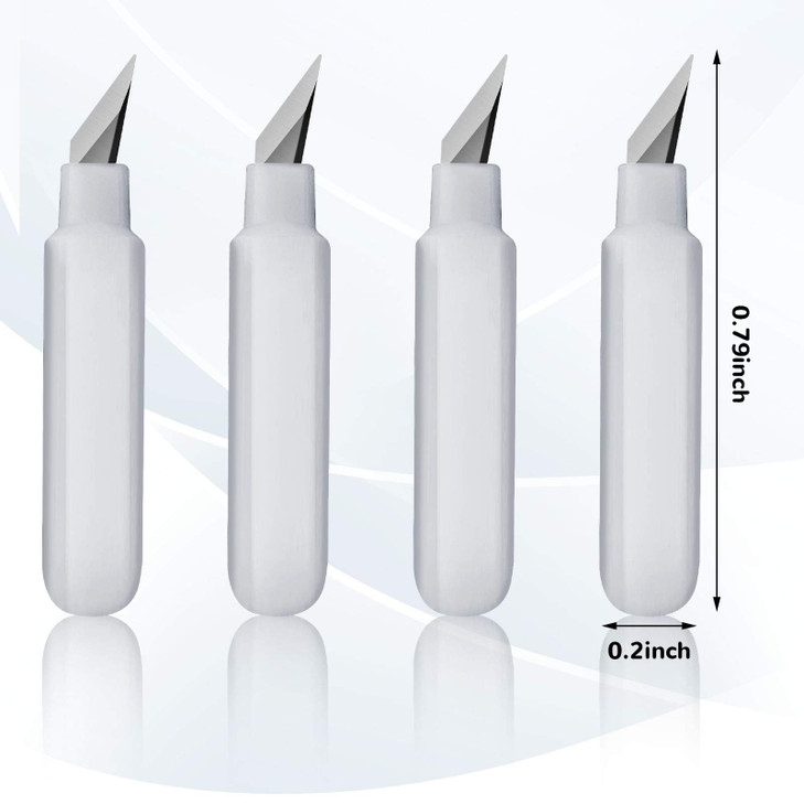 5 Pieces 360 Degree Swivel Craft Knife Rotating Replacement Blade Circle Cutting Knife Tool with Box for Vinyl Paper Foam Crafts