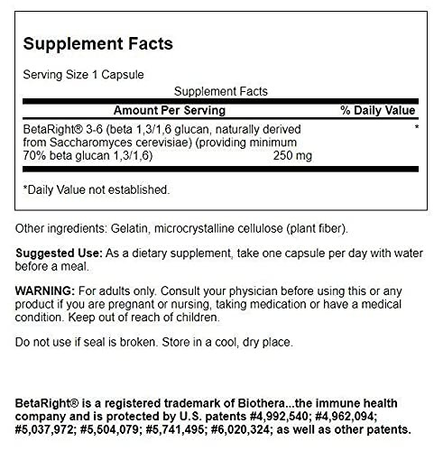Swanson ULT BETARIGHT BETA GLUCAN 250MG 60CP