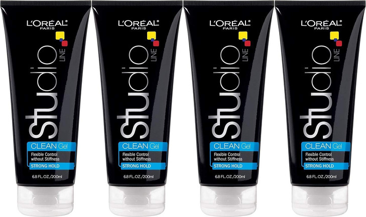 LOreal ParisStudio Line Clear Minded Clean Gel, Strong Hold 6.80 oz (Pack of 4)