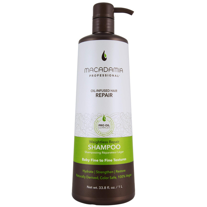 Macadamia Professional Hair Care Sulfate Paraben Free Natural Organic CrueltyFree Vegan Hair Products Weightless Hair Repair Shampoo , Green, Sheer P