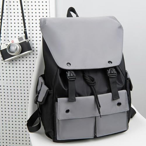 CHAO RAN Laptop Backpack for Men Women, Large Waterproof Travel Backpack Fit 16'' Laptop, Casual Zipper-free Rucksack for Commute College-Lightweight