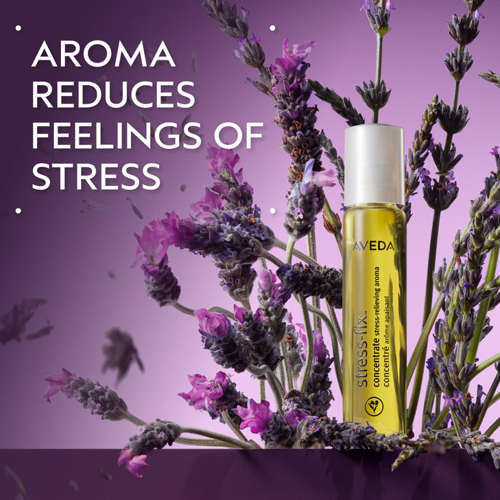 Aveda Stress-Fix Concentrate Rollerball | Shown to Reduce Feelings of Stress | with Aroma of Lavender, Lavandin, Clary Sage, 0.24 Fl Oz