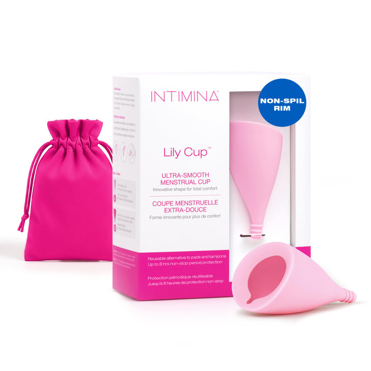 Intimina Lily Cup Size A - Ultra-Soft Menstrual Cup, Reusable Period Protection, Thin Menstrual Cup for up to 8 Hours, Medical-Grade Silicone Womens