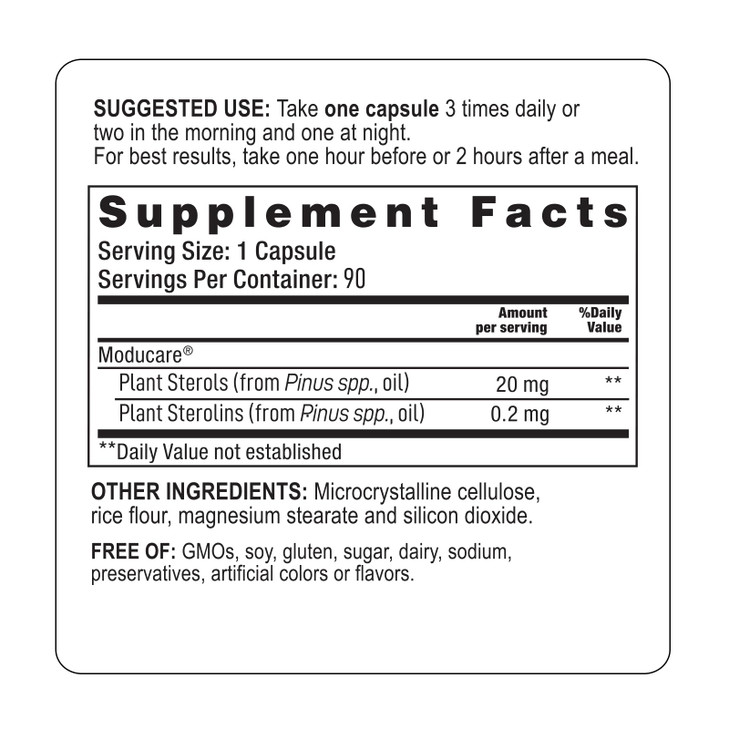 Moducare Daily Immune Support, Plant Sterol Dietary Supplement, 90 Vegetarian Capsules (Packaging May Vary)