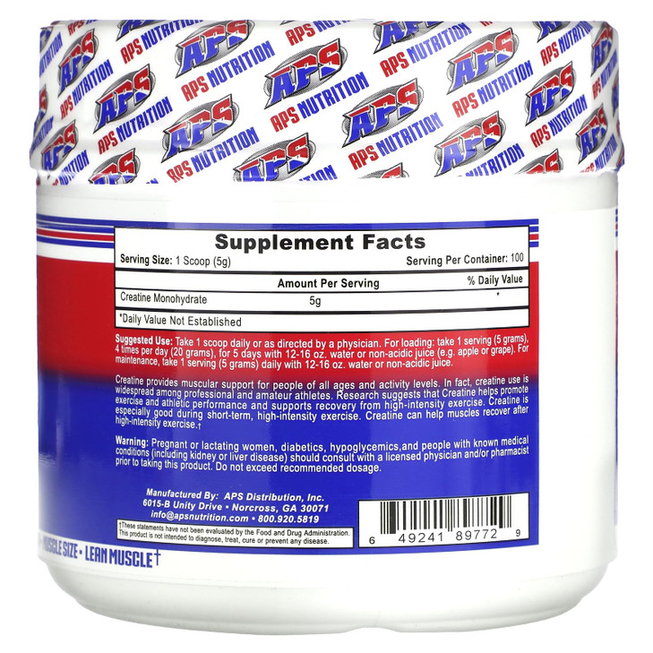 APS: Pure Creatine Monohydrate, 500g