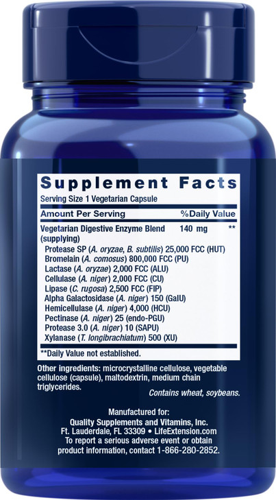 Life Extension Enhanced Super Digestive Enzymes, 60 Vegetarian Capsules (Pack of 2)