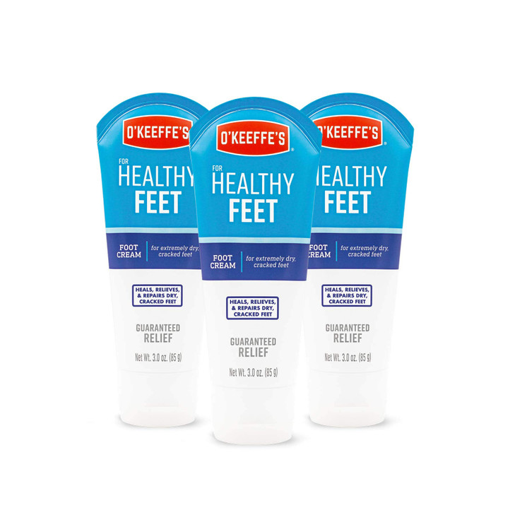 O'Keeffe's K0280004-3 Healthy Feet Foot Cream Tube (3 Pack), 3 oz
