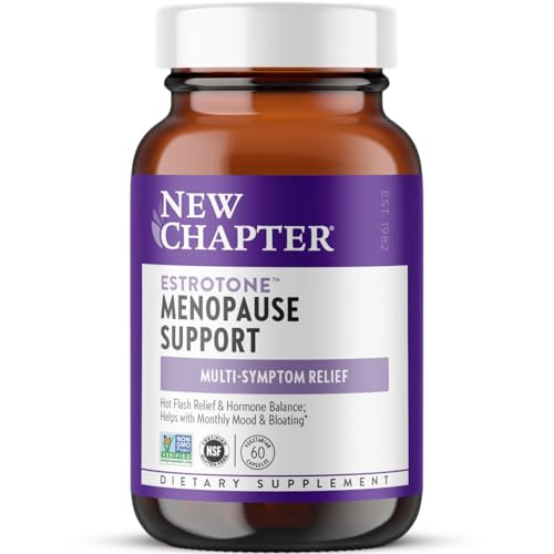 New Chapter Menopause Supplement - Estrotone Herbal Hormone Balance for Women in Perimenopause, with Black Cohosh for Hot Flash Relief & to Reduce Ni
