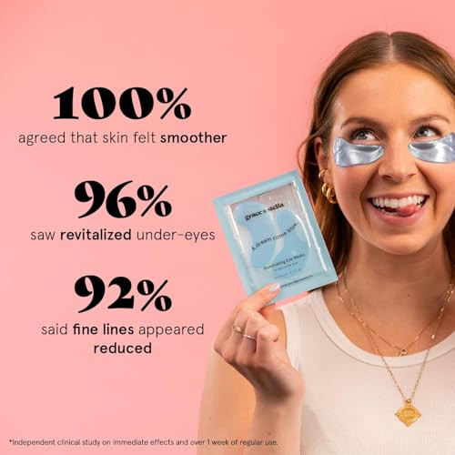 grace & stella Award Winning Under Eye Mask Reduce Dark Circles, Puffy Eyes, Undereye Bags, Wrinkles, Gel Under Eye Patches, New Mom Gifts - Vegan Se
