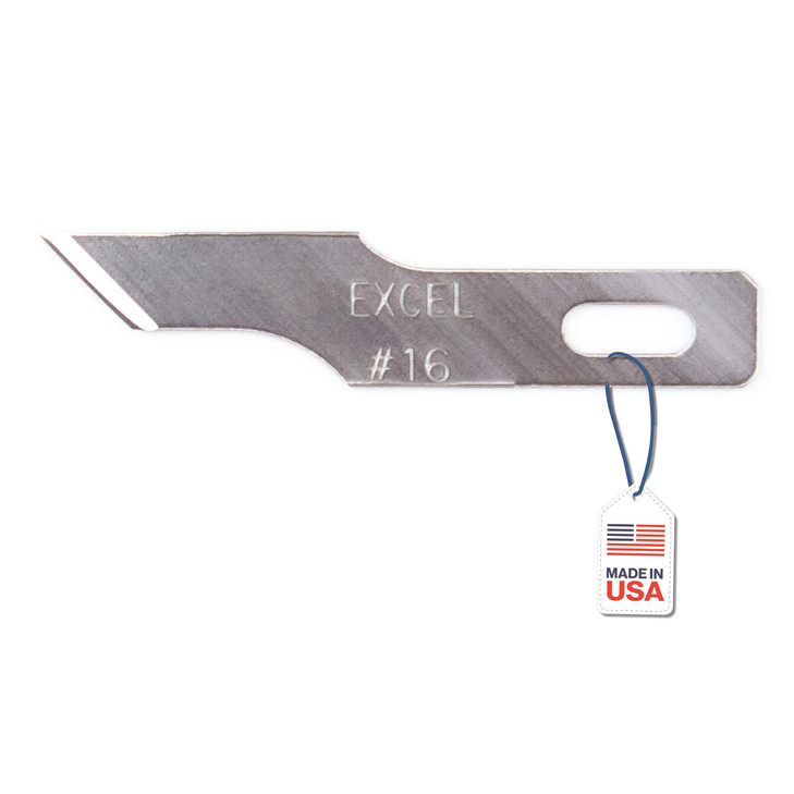 Excel Blades #16 Angled Stencil Edge Replacement Blades  100-Pack High Carbon Steel Blades for Precision Cutting, Trimming Craft Knife  Professiona