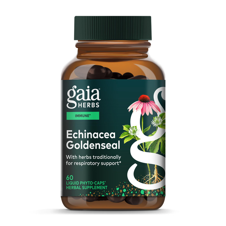 Gaia Herbs Echinacea Goldenseal - Immune Support with Echinacea & Goldenseal Root - Traditionally Used to Help Maintain a Healthy Respiratory System*