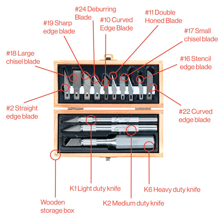 Excel Blades Craftsmen Set, 13-Piece Precision Craft Knife Set With Case  Includes Light To Heavy Duty Handles And Assorted Blades For Crafting, Scr