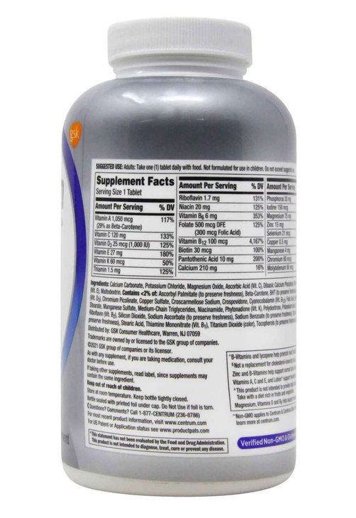 Centrum Men 50+ Multivitamin Tablet Age 50 and Older 275ct