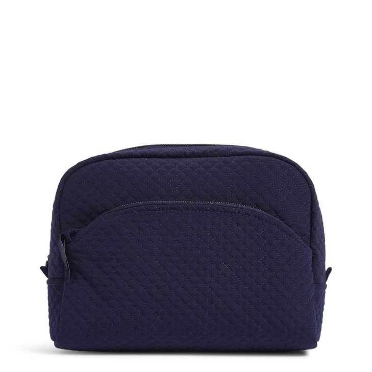 Vera Bradley Women's Microfiber Large Cosmetic Makeup Organizer Bag, Navy, One Size