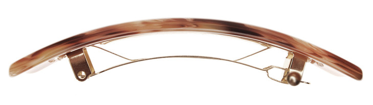 France Luxe Large Rectangle Barrette - Caramel Horn