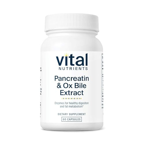 Vital Nutrients Pancreatin & Ox Bile Extract 500mg - Natural Digestive Enzymes for Women & Men - Supports Digestion of Protein, Fat, and Carbohydrate