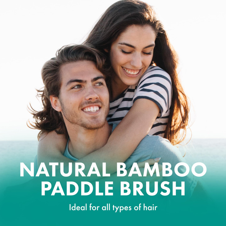 Agave Natural Bamboo Paddle Brush Lightweight Detangling & Smoothing Hair Brush
