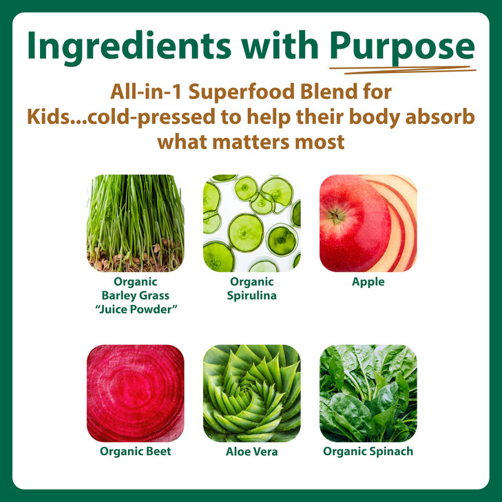 MacroLife Naturals MacroCoco Super Greens Drink, Chocolate Powder Superfood for Kids & Teens - Whole Food Fruit & Vegetable Multi-Vitamins Probiotics