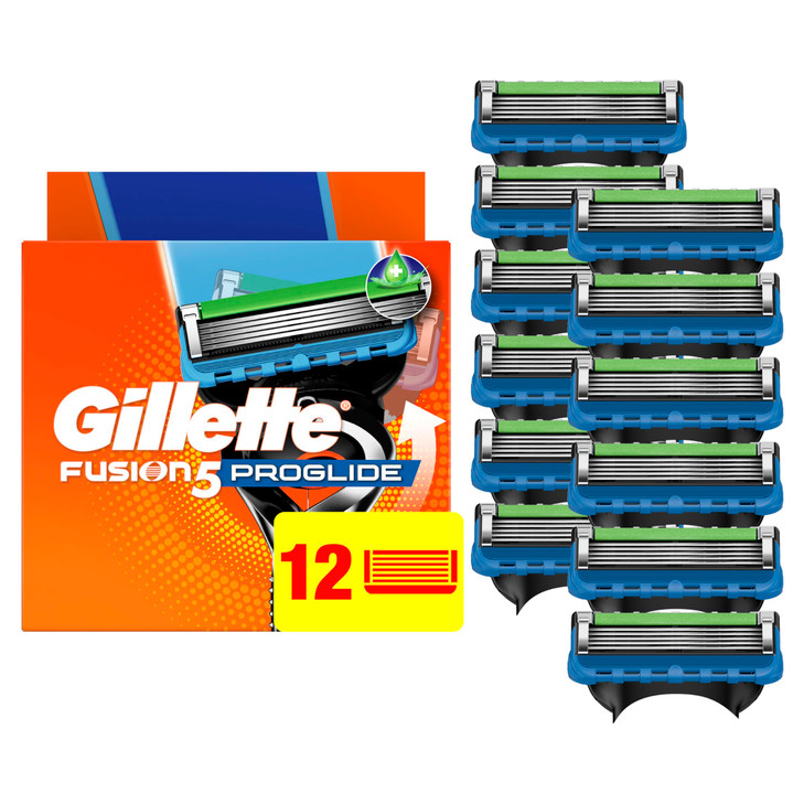 Gillette ProGlide Razor Refills for Men, 12 Razor Blade Refills