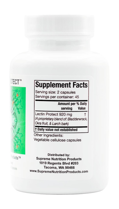 Supreme Nutrition Lectin Protect, 90 Pure Herbal Combination Vegetarian Capsules