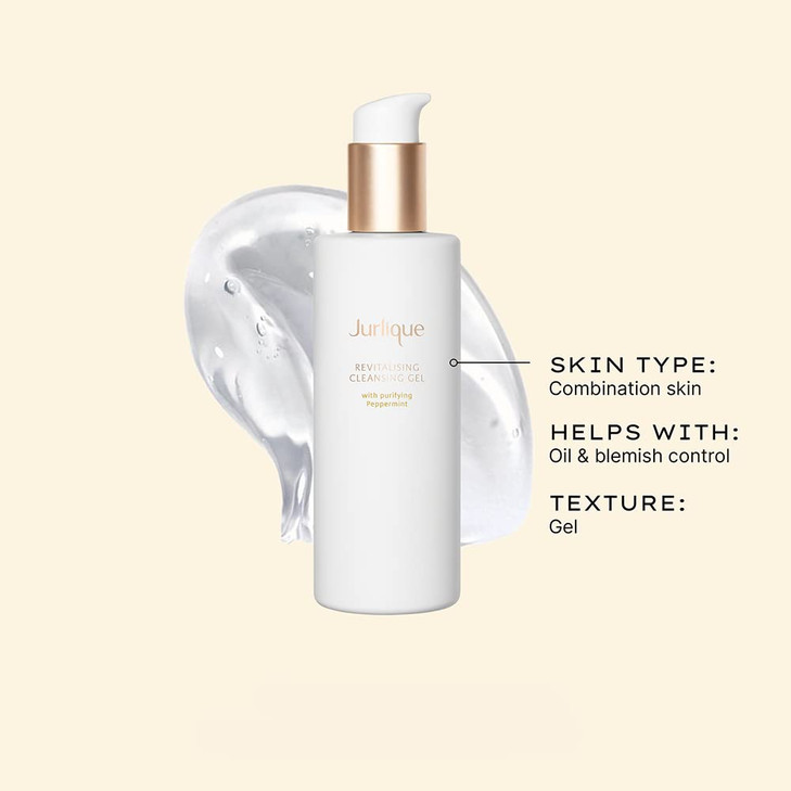 Jurlique Revitalizing Cleansing Gel, Makeup Remover and Clarifying Cleanser Face Wash, 6.7 Oz.
