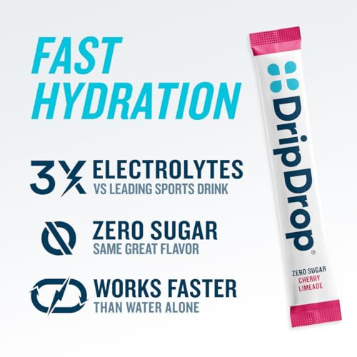 DripDrop Sugar Free Hydration Packets - Zero Passion Fruit - Single Serve Electrolytes Powder Drink Mix - Non-GMO, Gluten Free, Vegan - 32 Sticks
