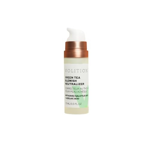 Volition Beauty Green Tea Blemish Neutralizer with Salicylic Acid + Azelaic Acid | Redness Control Anti Aging Spot Treatment | Exfoliates, Balances O