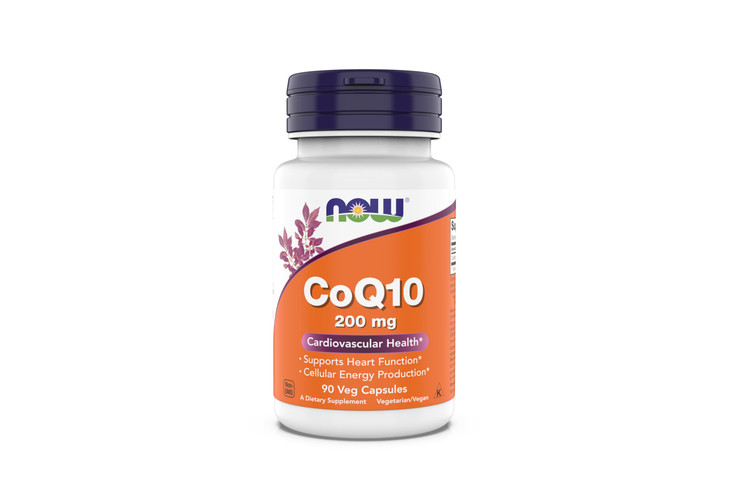 Now Supplements - CoQ10 (Coenzyme Q10) 200 mg, Supports Cardiovascular Health*, Kosher, Vegan 90 Vegetarian Capsules