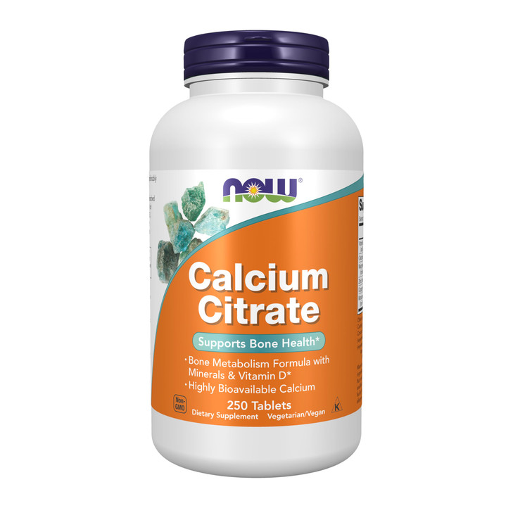 NOW Foods Supplements, Calcium Citrate with Vitamin D, Magnesium, Zinc, Copper, and Manganese, 250 Tablets
