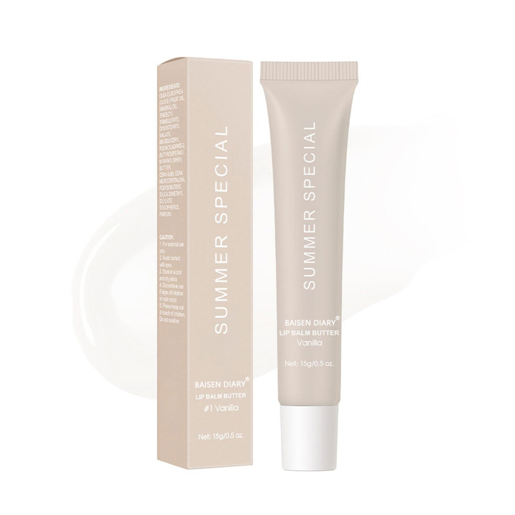 BAISEN DIARY Summer Special Lip Butter Balm - Ultra-Hydrating, Nourishing Lip Care with Natural Ingredients, Shea Butter & Olive Butter, Soothes & So
