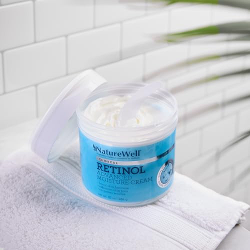 NATURE WELL Clinical Retinol Advanced Moisture Cream for Face, Body, & Hands, Boosts Skin Firmness, Enhances Skin Tone, No Greasy Residue, Packaging