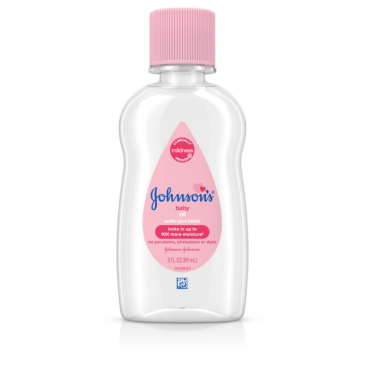 Johnson's Baby Oil, Pure Mineral Oil to Prevent Moisture Loss for Newborn, Kids, and Adults, Gentle and Soothing Baby Massage Oil, Dry Skin Relief, H