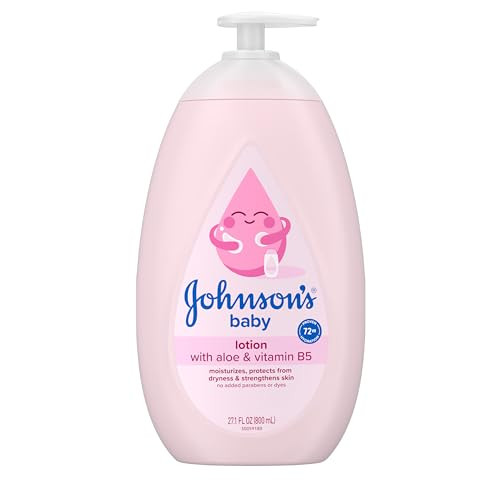 Johnson's Baby Lotion with Coconut Oil, Aloe Vera & Vitamin B5, 72 HR Hydration, Skin Moisturizer, Hypoallergenic, Safe for Newborn, Protects From Dr