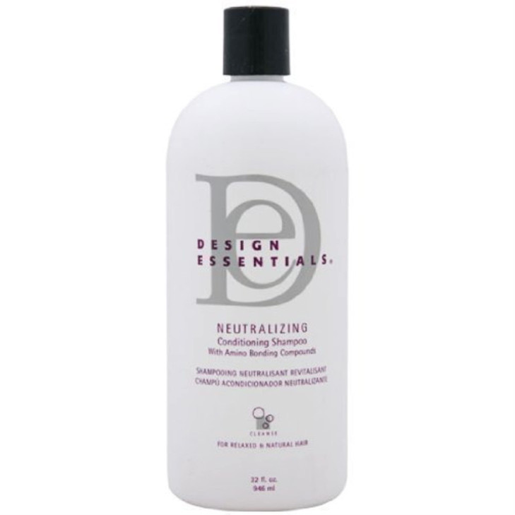 Design Essentials Milk & Honey Neutralizing Conditioning Shampoo  Professional Neutralizing Shampoo with Color Indicator for Relaxed Hair, 32 fl oz