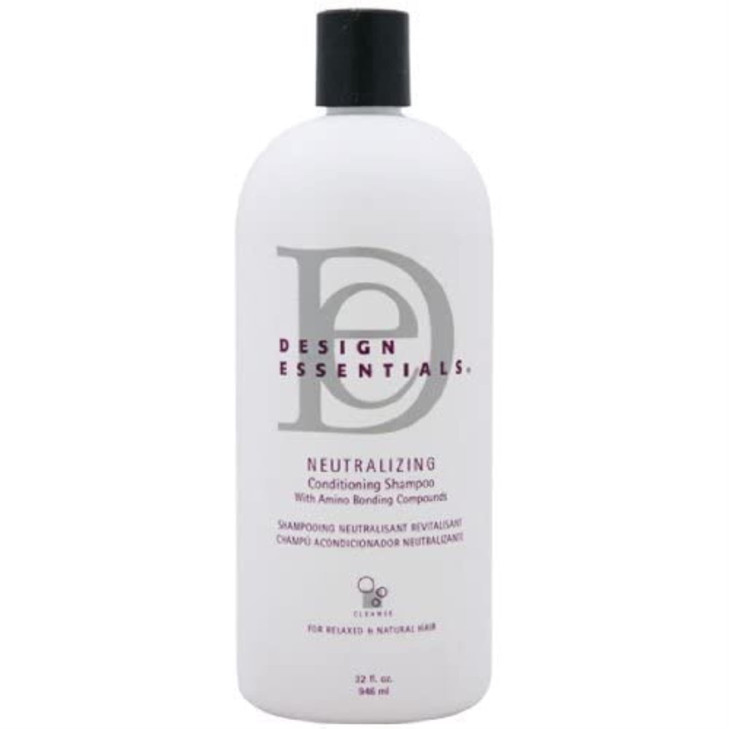 Design Essentials Milk & Honey Neutralizing Conditioning Shampoo  Professional Neutralizing Shampoo with Color Indicator for Relaxed Hair, 32 fl oz