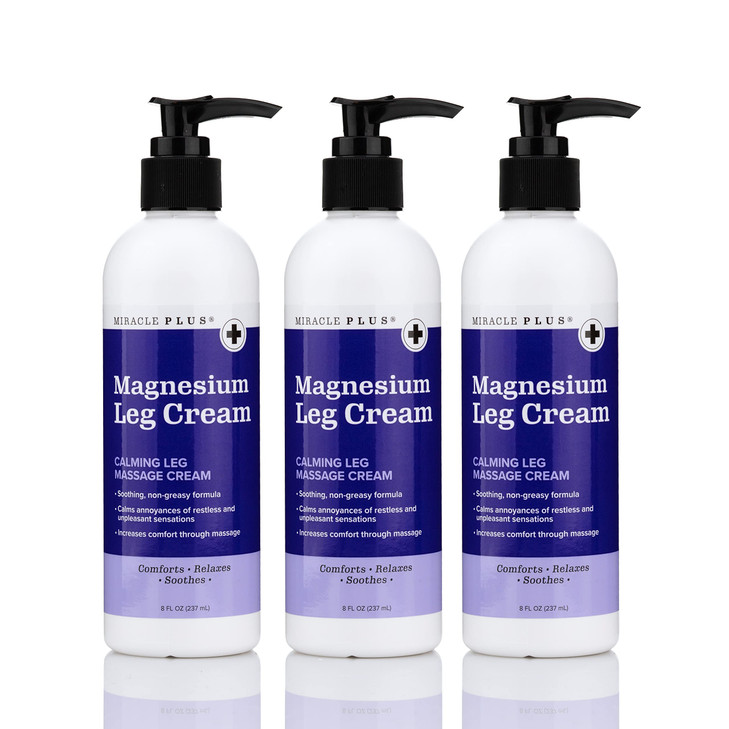 Miracle Plus Magnesium Leg Cream | Magnesium Lotion Calming Leg Cream For Leg Relief | Herbal Moisturizer Topical Body Butter Soothes + Calms Sensati