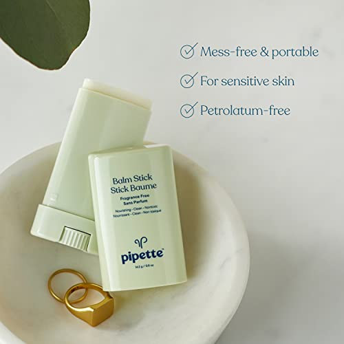 Pipette Baby Balm Stick For Dry and Chapped Skin, Mess-Free, Easy Application, Ultra-Moisturizing, Diaper Balm, Perfect for Travel, 0.5 oz
