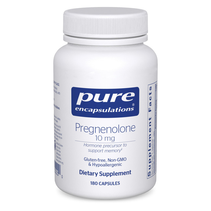 Pure Encapsulations Pregnenolone 10 mg - Support Memory & Hormone Balance* - Hormone Precursor - Gluten Free & Non-GMO - 180 Capsules