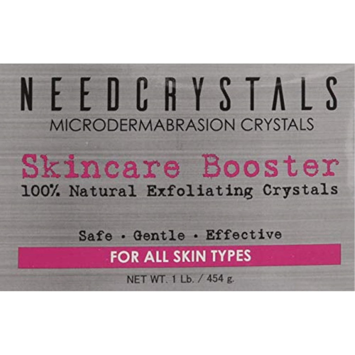 NeedCrystals Microdermabrasion Crystals, DIY Face Scrub. Natural Facial Exfoliator for Dull or Dry Skin Improves Scars, Blackheads, Pore Size, Wrinkl