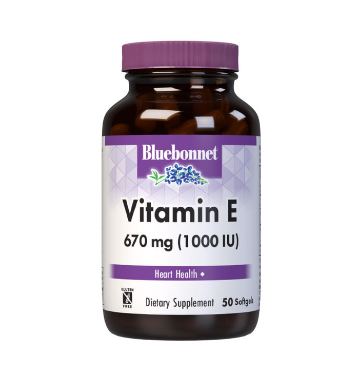 Bluebonnet Vitamin E 1000 IU Mixed Softgels, 50 Count