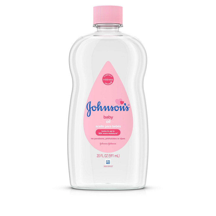 Johnson's Baby Oil, Pure Mineral Oil to help Prevent Moisture Loss for Baby, Kids & Adults, Gentle & Soothing Baby Massage Oil for Dry Skin Relief, O