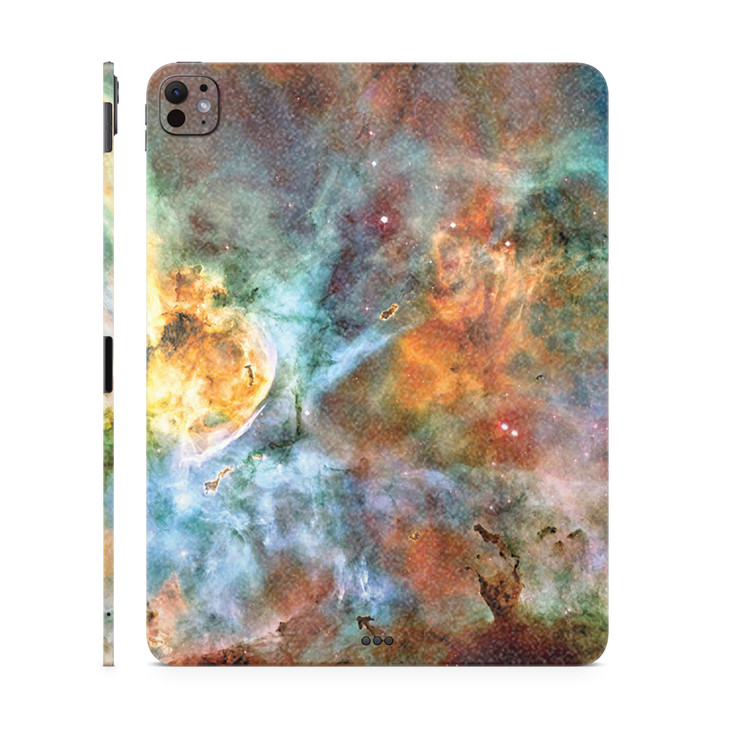 Glossy Glitter Skin Compatible with Apple iPad Pro 11 (M4) 2024 - Space Cloud - Premium 3M Vinyl Protective Wrap Decal Cover - Easy to Apply | Crafte