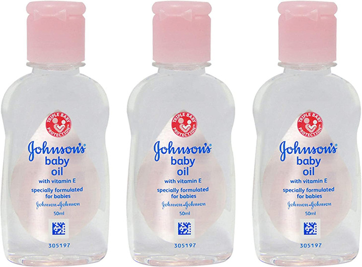 Johnson's Baby Massage Oil, 50 ml / 1.7 FL Oz - 3 Pack
