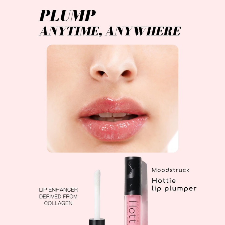 Younique Moodstruck Hottie Lip Plumper | Pale Pink Gloss with Collagen Peptides & Sodium Hyaluronate | Hydrating Lip Gloss for Fuller-Looking Lips |